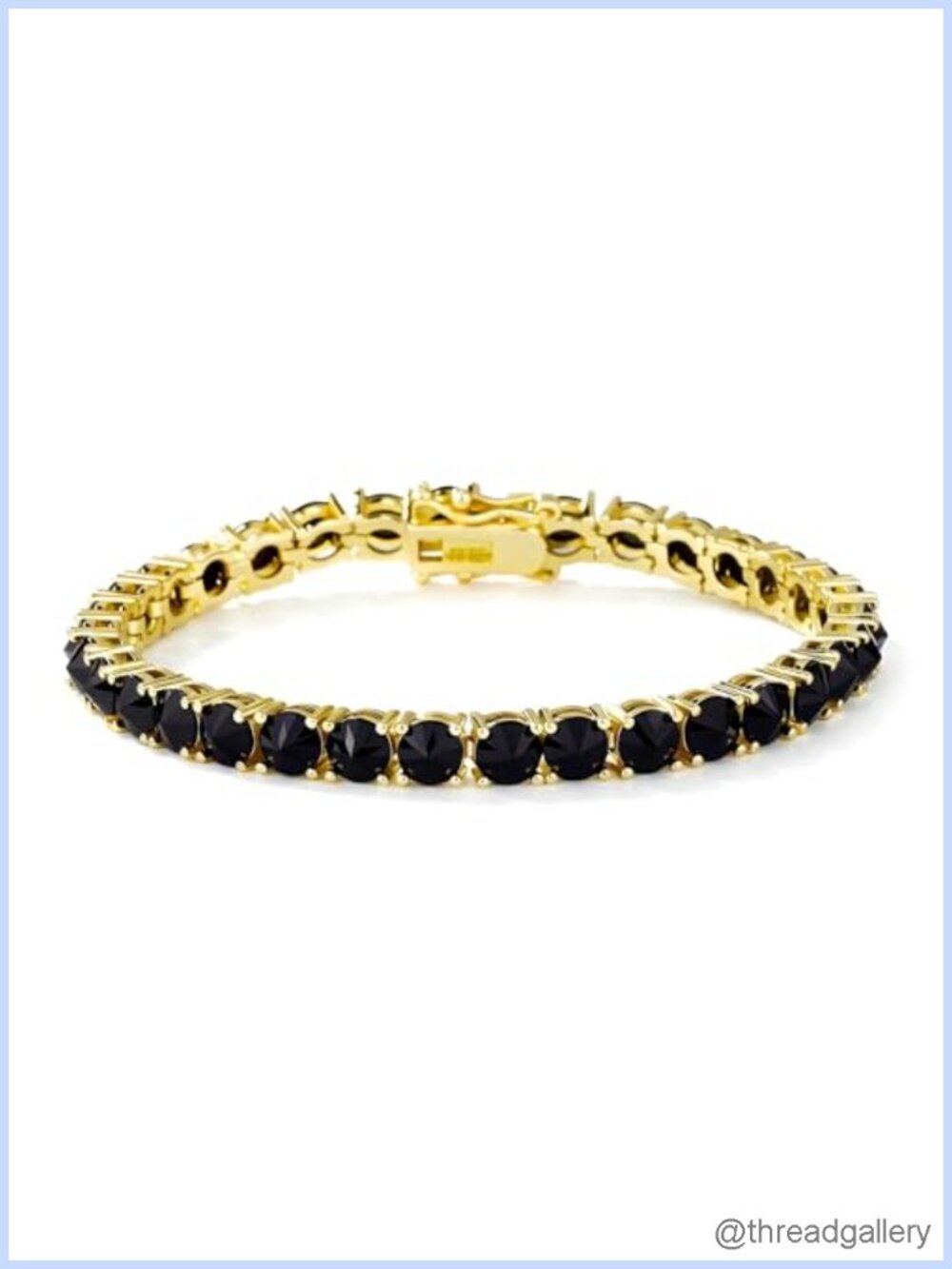14K Gold Plated Tennis Bracelet 5mm Reverse-Set CZ 7 Inch